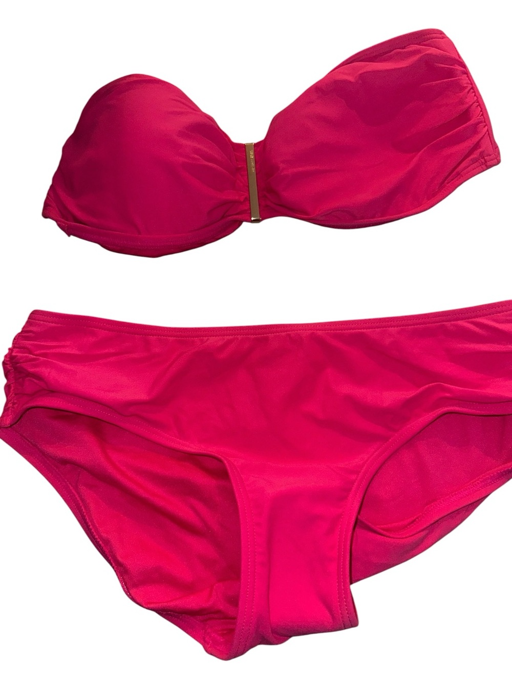 💕 NWT MICHAEL Michael Kors Bandeau Bikini Set — Electric Pink 💕